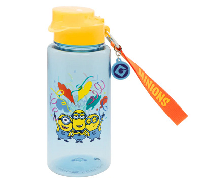ミニオンストラップ付きドリンクボトル