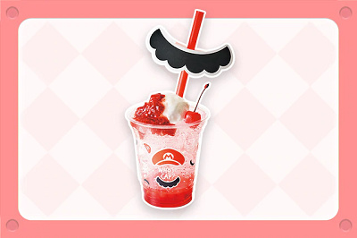 フルーツ・クリームソーダ マリオのいちごクリームソーダ