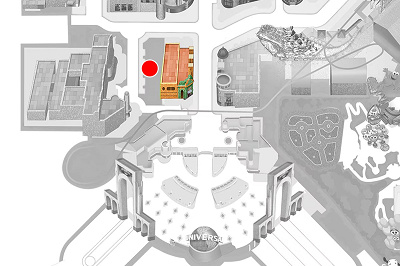 年間パスセンター前の場所