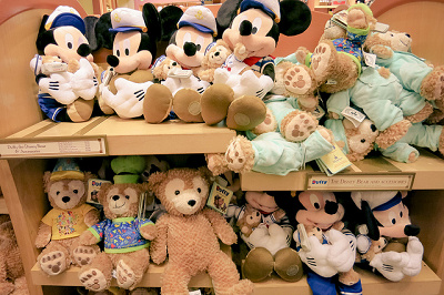 ディズニーキャラクターの可愛いぬいぐるみがたくさん！