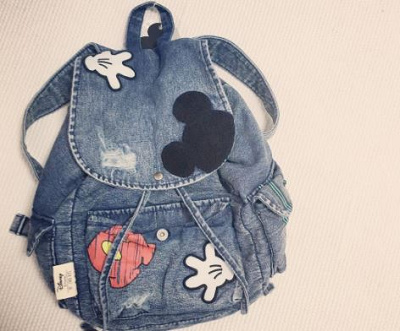 ミッキーモチーフのリュックサック