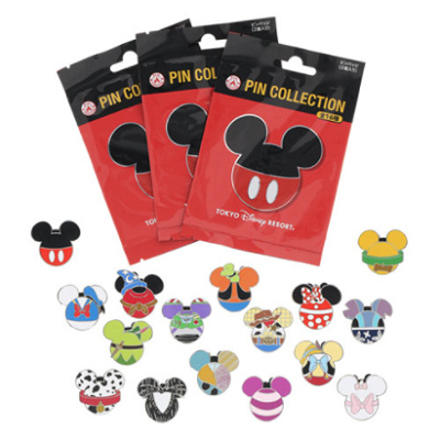 ミッキーシェイプピンコレクション(2個セット)