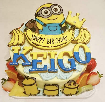 ミニオン手作り誕生日ケーキ
