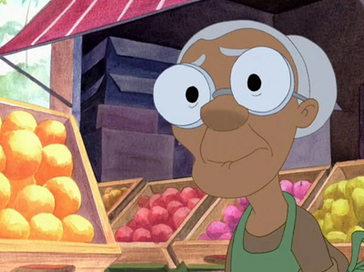 スティッチのアニメシリーズでたびたび登場する「ハセガワ夫人（Mrs. Hasegawa）」