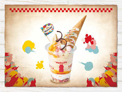 パークでしか味わえない！ヤクルト・ソフトクリームサンデー ～マンゴー～