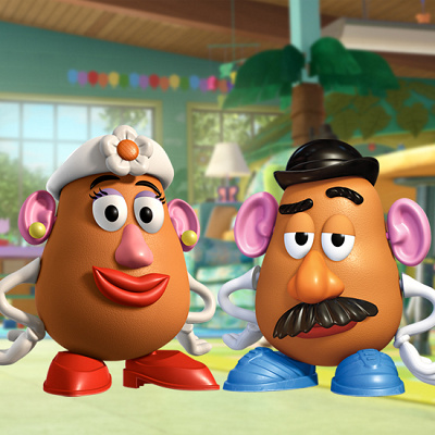 トイストーリー　ポテトヘッド夫妻 ミセスポテトヘッドとは？ トイストーリーの人気キャラクターの