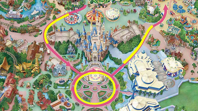 2025年版「クワッキーセレブレーション★ドナルド・ザ・レジェンド!」のパレードルート