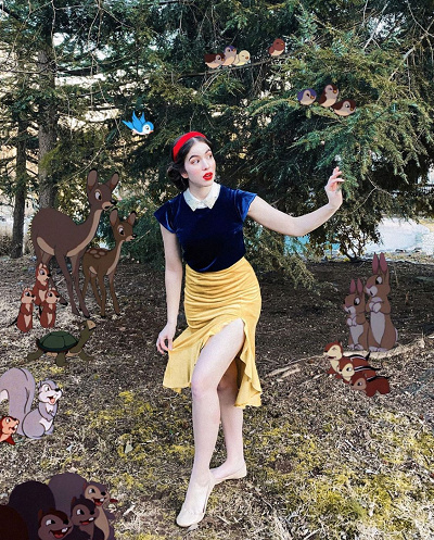 白雪姫コーデ(ディズニーキャラクターコーデ)