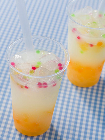 スパークリングオレンジゼリードリンク