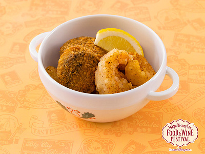 イカスミのアランチーニとシュリンプフリット