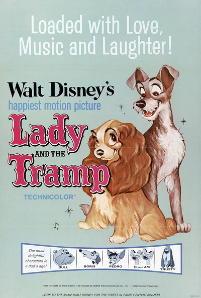 わんわん物語Lady and the trampレディ&トランプポスターカラー
