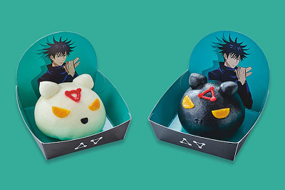 USJ秋フード:来い!! 玉犬まん ~ミートピザ~ (左)、来い!! 玉犬まん ~生姜たっぷり肉まん~(右)