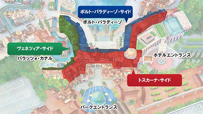 ミラコスタの部屋の位置マップ