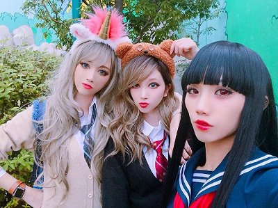 ウィッグ仮装×制服