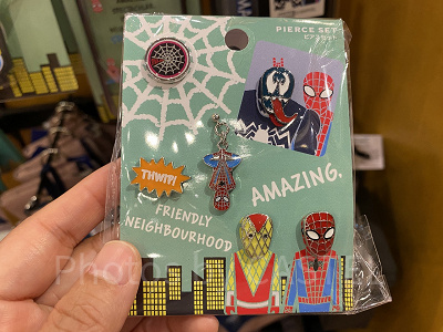 USJスパイダーマングッズ/ピアスセット/「WEBBED WONDER」