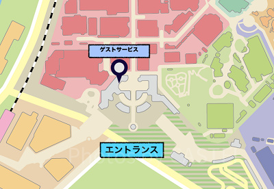 ユニバ（USJ）：ゲストサービスの場所