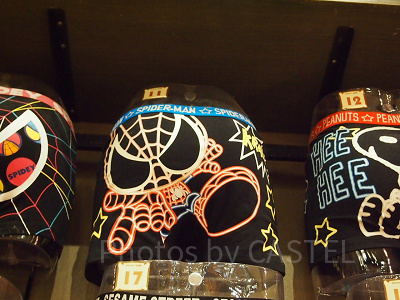 スパイダーマン蛍光プリントパンツ