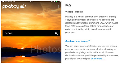 素材を探すのに便利なアプリ、Pixabay