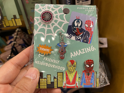 USJスパイダーマングッズ/ピアスセット/「WEBBED WONDER」