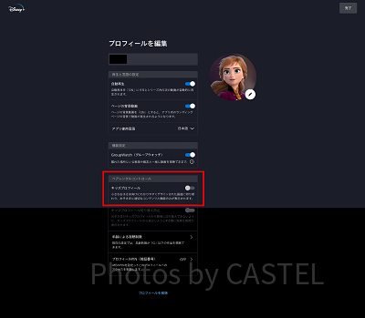 ディズニープラス：キッズプロフィール