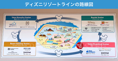 ディズニーリゾートラインの路線図