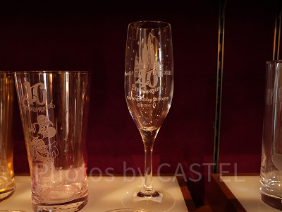 40周年のフルートグラス