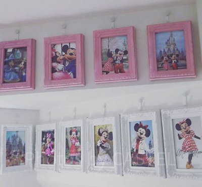 ミニーの写真溢れる部屋