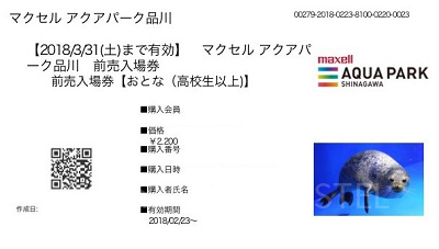 前売入場券（Web販売）