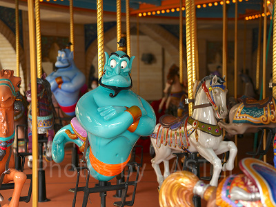 キャラバンカルーセルのライドで人気なのはアラジン!