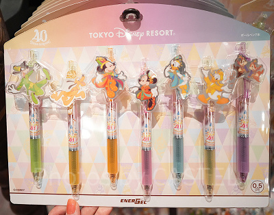 ボールペン〈エナージェル〉セット（ディズニー40周年グッズ）