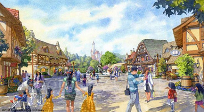 美女と野獣エリア(仮称)街並み①(プレスリリースより引用)