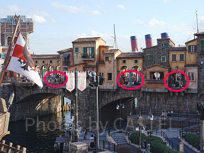 ビリーヴの自由席の場所取りの様子（ポンテヴェキオ橋）14:30ごろ