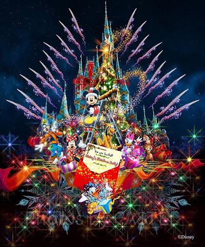 ホリデーシーズン限定のキャッスルプロジェクション「ディズニー・ギフト・オブ・クリスマス」（公式ブログより引用）