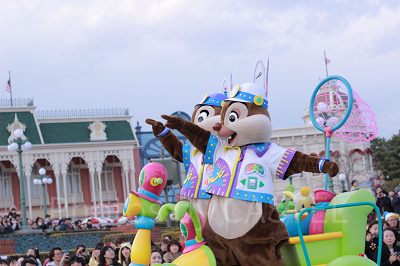 うさたま大脱走のチップとデール。二人は息ぴったり!