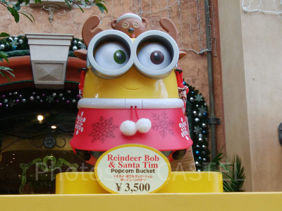 クリスマス限定 トナカイ・ボブ&サンタ・ティム・ポップコーンバケツ