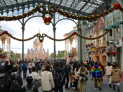 12月ディズニーランド混雑レポ：クリスマス装飾