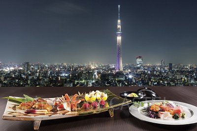 スカイツリー®ビューレストラン&バー簾のディナー（イメージ）