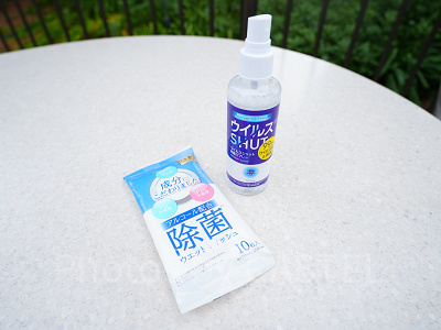 大活躍した消毒液と除菌シート