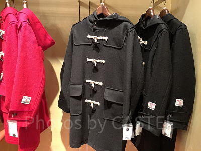 ディズニーハリスツイードダッフルコート（ブラック）