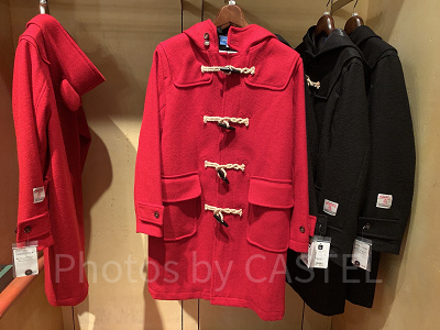 ディズニーハリスツイードダッフルコート(レッド)