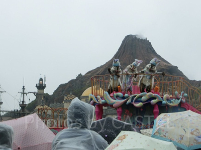 ディズニーシーの雨の日バージョンのグリーティング