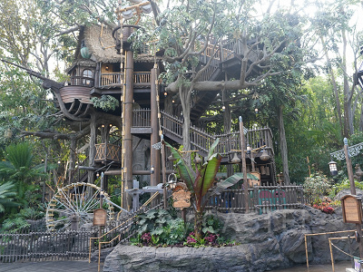 カリフォルニアアナハイムディズニーのアトラクション：アドベンチャーランド・ツリーハウス