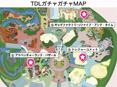 2024年12月最新】ディズニーガチャガチャ全種類の販売場所を地図付き解説！キーチェーン販売中