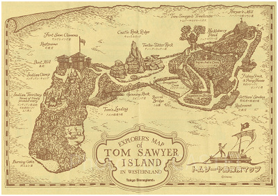 トムソーヤ島】ディズニーランドの穴場スポット！地図を入手していかだ