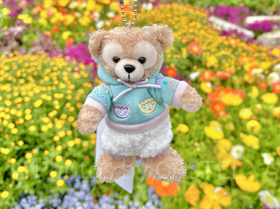 ダッフィーぬいぐるみバッジ（カム・ファインド・スプリンググッズ）