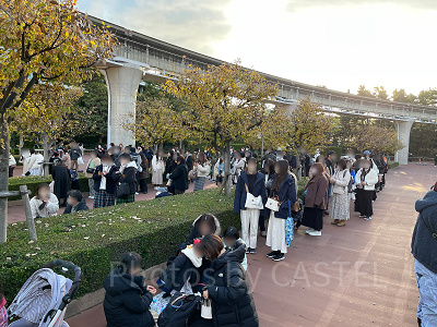 2022年12月のディズニーシーの入園（エントランス）の様子（7:40ごろ）