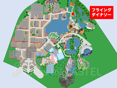 USJ：フライングダイナソーの地図