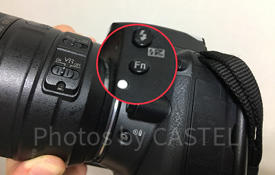 Nikon D5300の場合のFnボタンの位置