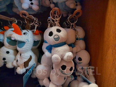 香港ディズニーアナ雪グッズ:スノーギース2体のぬいぐるみキーチェーン