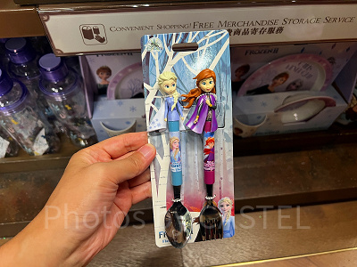 香港ディズニーアナ雪グッズ:アナのフォーク&エルサのスプーンセット